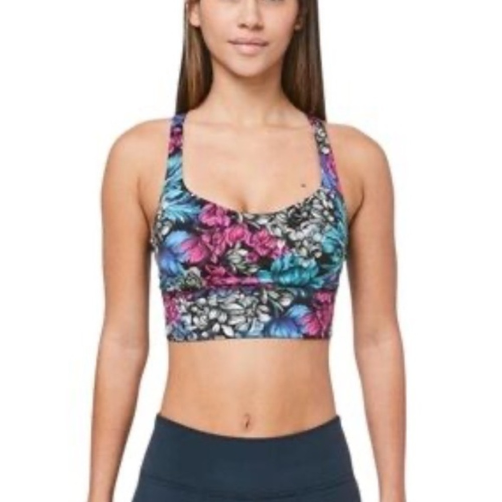 Lululemon Free To Be Serene Energy Bra Nocturnal Floral Multi Strapped Size 4